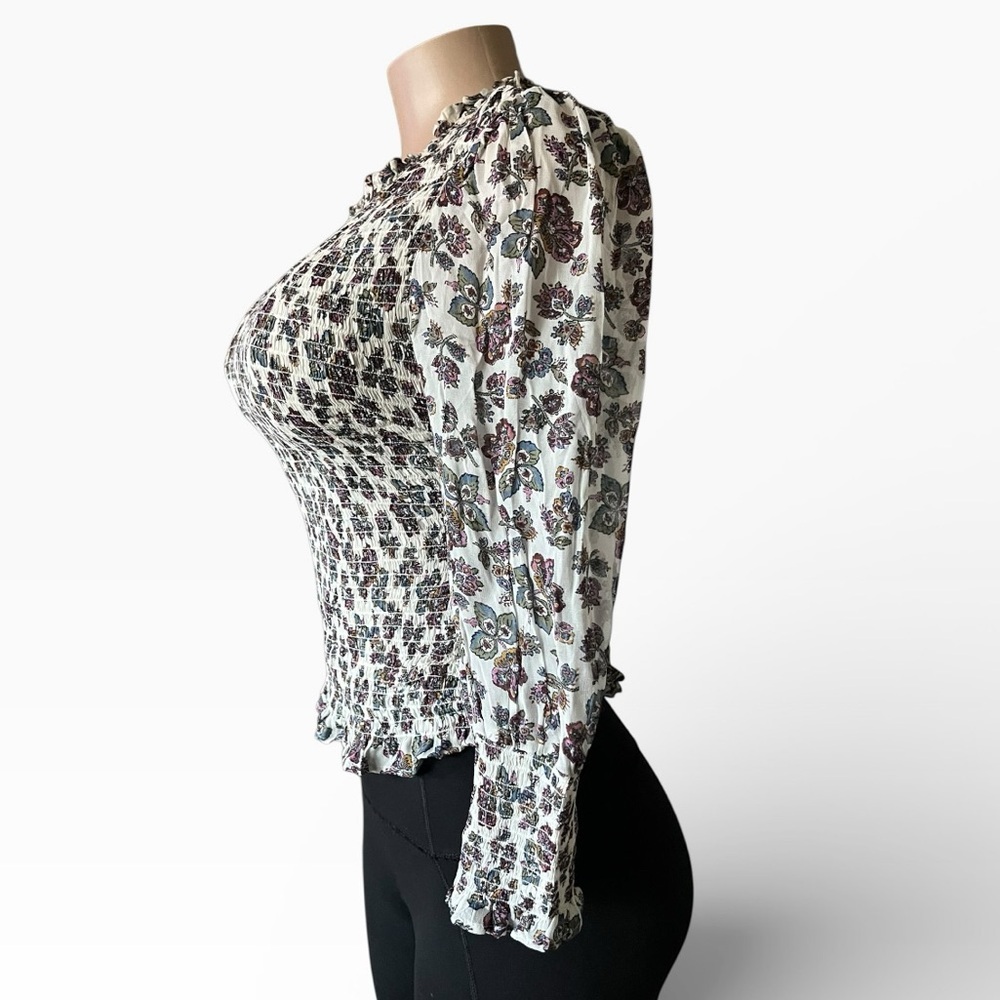 Veronica Beard Textured Floral Top - Picture 4 of 8